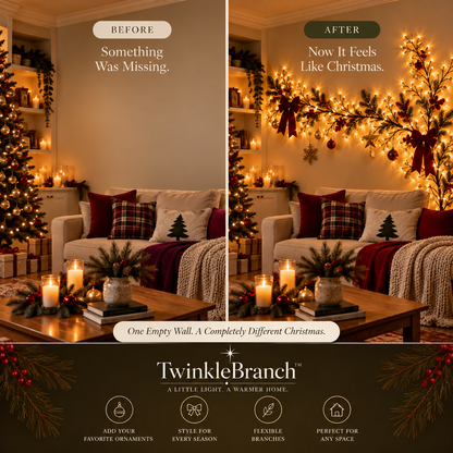 TwinkleBranch™ — Warm White Lighted Branch